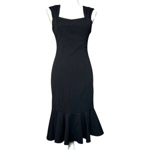 MARINA Women’s Black Sweetheart Neckline Sleeveless Dress Size 4